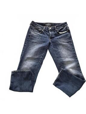 AMERICAN EAGLE Boy Crop Stretch SZ 4 Midrise medium wash‎ Luxury Jeans preppy